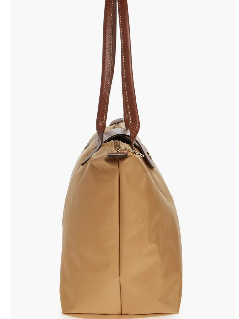 Longchamp Large Le Pliage Tote (Fawn with brown trim & gold hardware)